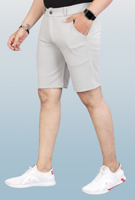 LAPATACLUB Solid Men Grey Casual Shorts
