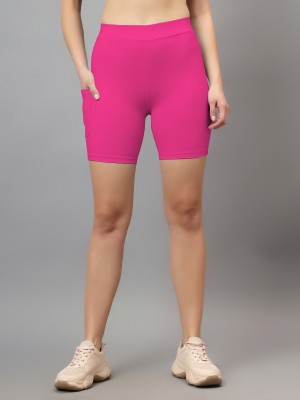 MYO Solid Women Pink Cycling Shorts