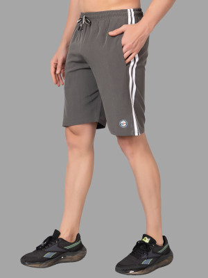 Pyro Spirit Striped Men Grey Bermuda Shorts