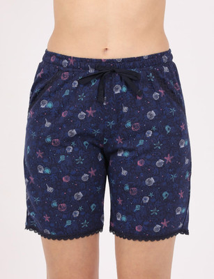 JOCKEY Printed Women Blue Regular Shorts