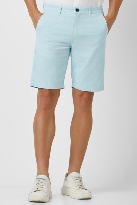 PETER ENGLAND Printed Men Light Blue Regular Shorts