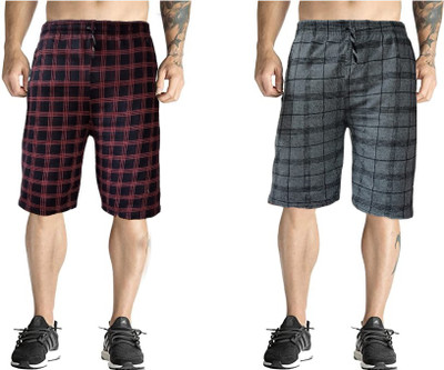 Sathvik Tex Checkered Men Multicolor Bermuda Shorts