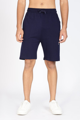 Collection Icon Solid Men Blue Basic Shorts