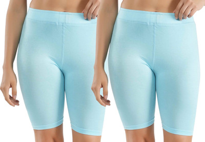 ORLIZEA Solid Women Blue Cycling Shorts