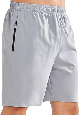 Sidfashion Solid Men Grey Running Shorts, Basic Shorts