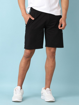 V-MART Solid Men Black Regular Shorts