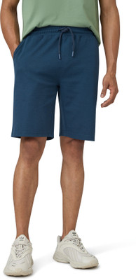 XYXX Solid Men Blue Casual Shorts