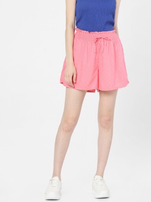 VERO MODA Printed Women Pink Regular Shorts