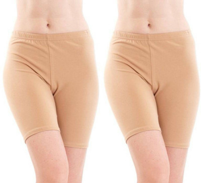 Apraa & Parma Solid Women Beige Cycling Shorts