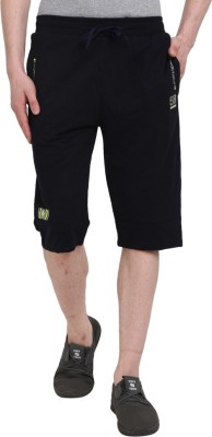 V-MART Solid Men Dark Blue Casual Shorts