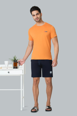VAN HEUSEN Solid Men Dark Blue Regular Shorts