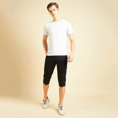 SWEET DREAMS Solid Men Black Basic Shorts