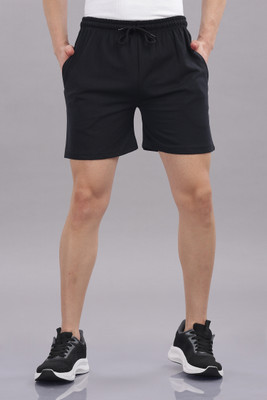 Outlaws Solid Men Black Basic Shorts, Beach Shorts, Casual Shorts, Night Shorts, Running Shorts