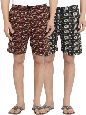 Bumchums Printed Men Multicolor Bermuda Shorts