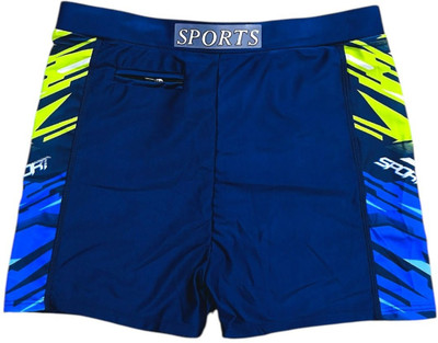 THE MORNING PLAY Graphic Print Men Blue Swim Shorts, Board/Swim Shorts