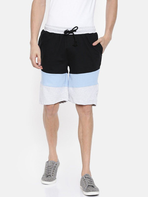 HouseOfCommon Color Block Men Multicolor Casual Shorts