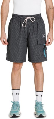 PUMA Solid Men Black Casual Shorts