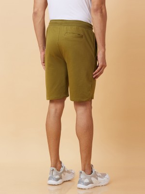 BEING HUMAN Solid Men Green Basic Shorts