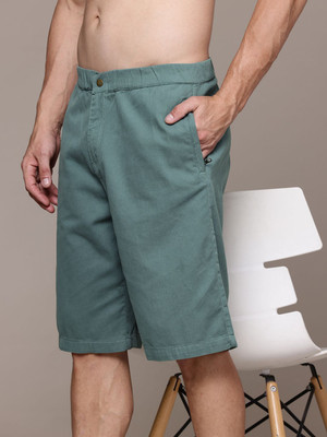 Roadster Solid Men Green Chino Shorts