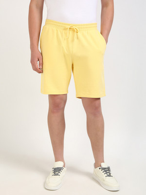 TOMMY HILFIGER Solid Men Yellow Regular Shorts