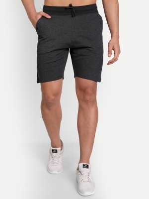 Asterisk Solid Men Dark Grey Regular Shorts