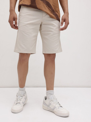 Roadster Solid Men Beige Chino Shorts