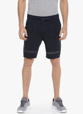Force NXT Solid Men Dark Blue Bermuda Shorts