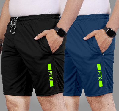 FTX Solid Men Multicolor Sports Shorts