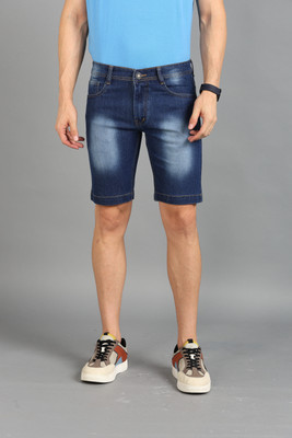 DEVIOUS Solid Men Denim Dark Blue Denim Shorts