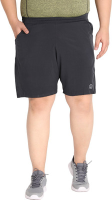 CHKOKKO Solid Men Grey Running Shorts