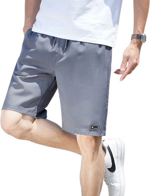 BAJARHUB Printed Men Grey Basic Shorts