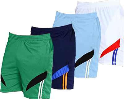 OORA TREND Mesh Men Green, Dark Blue, Blue, White Sports Shorts