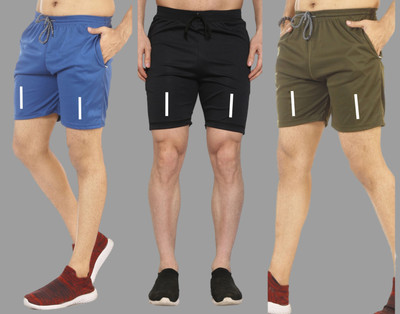 FARSH Solid Men Multicolor Regular Shorts