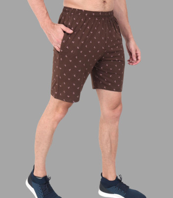 Zeffit Printed Men Brown Bermuda Shorts