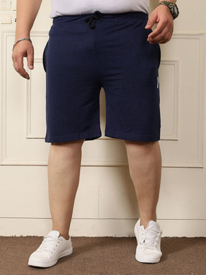 bigbanana Self Design Men Dark Blue Casual Shorts