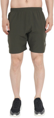 efito Solid Men Dark Green Regular Shorts