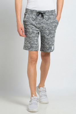 VAN HEUSEN Printed Men Grey Regular Shorts