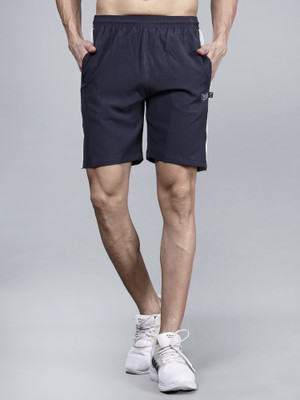 Texfro Solid Men Blue Sports Shorts