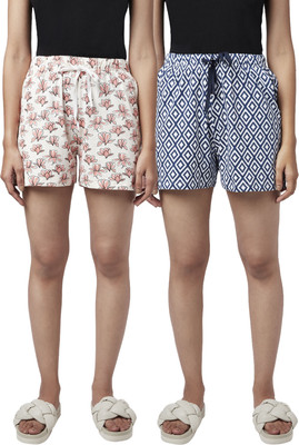 YU by Pantaloons Printed Women Multicolor Regular Shorts