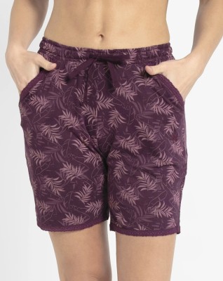 JOCKEY Printed Women Purple Boxer Shorts
