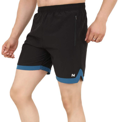 NINQ Military Camouflage Men Blue Sports Shorts