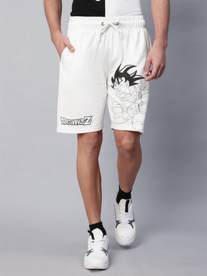 Free Authority Graphic Print Men White Regular Shorts