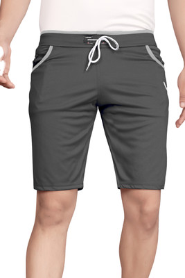 DARSHAN CREATION Solid Men Grey Casual Shorts