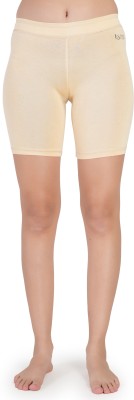 Louis Craft Solid Women Beige Beach Shorts, Night Shorts, Cycling Shorts, Casual Shorts, Sports Shorts