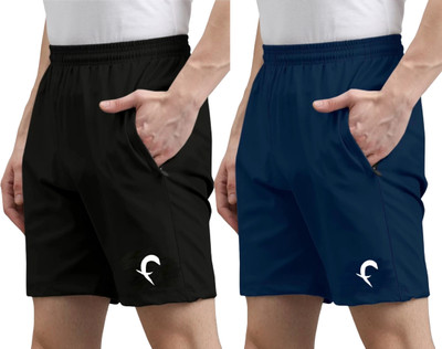 Flicfol Solid Men Multicolor Sports Shorts