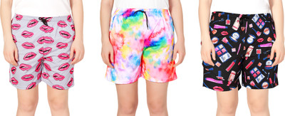 FAYDAMALL Printed Women Multicolor Bermuda Shorts