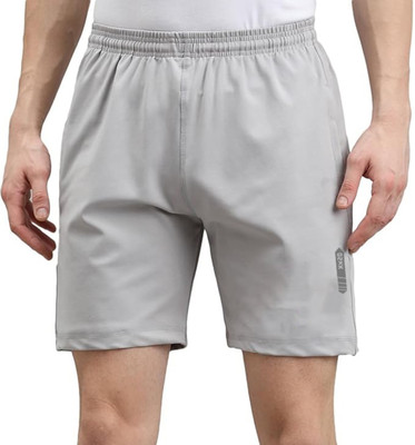 Moda Rapido Solid Men Silver Sports Shorts, Gym Shorts, Running Shorts