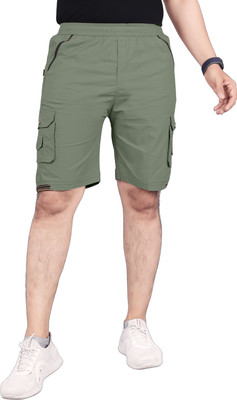 innostratus Solid Men Green Basic Shorts