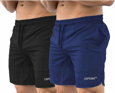 Lripsome Printed Men Black, Blue Sports Shorts