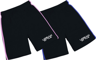 Urban Envy Printed Men Black Denim Shorts